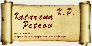 Katarina Petrov vizit kartica